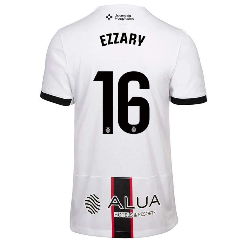 Danxen Enfant Maillot Ismael Ezzary #16 Blanc Noir Tenues Extérieur 2025/26 T-Shirt