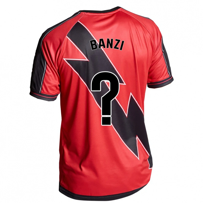 Danxen Enfant Maillot Cedrick Banzi #0 Rouge Noir Tenues Extérieur 2025/26 T-Shirt