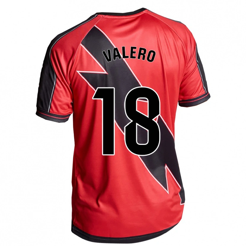 Danxen Enfant Maillot César Valero #18 Rouge Noir Tenues Extérieur 2025/26 T-Shirt