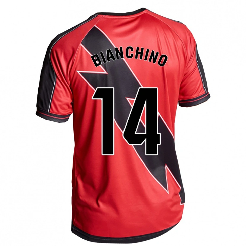 Danxen Enfant Maillot Nicolò Bianchino #14 Rouge Noir Tenues Extérieur 2025/26 T-Shirt
