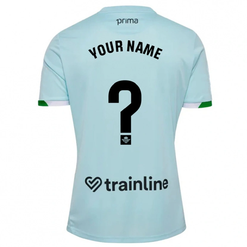 Danxen Enfant Maillot Votre Nom #0 Bleu Ciel Vert Tenues Extérieur 2025/26 T-Shirt