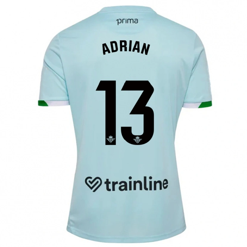 Danxen Enfant Maillot Adrián #13 Bleu Ciel Vert Tenues Extérieur 2025/26 T-Shirt