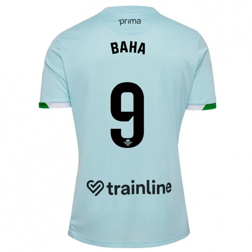 Danxen Enfant Maillot Ziyad Baha #9 Bleu Ciel Vert Tenues Extérieur 2025/26 T-Shirt