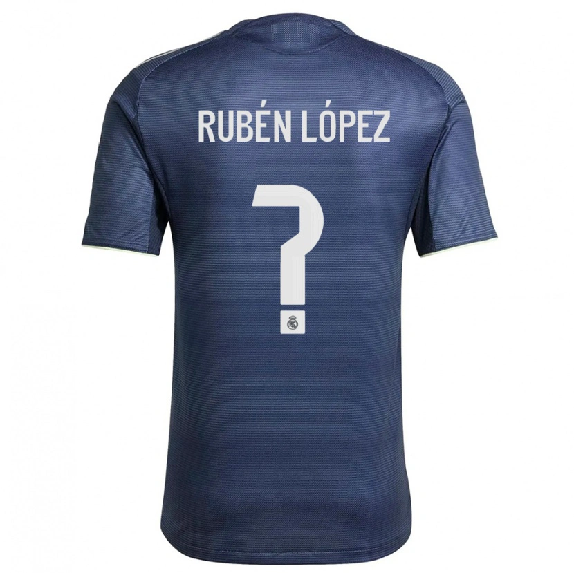 Danxen Enfant Maillot Rubén López #0 Marine Argent Tenues Extérieur 2025/26 T-Shirt