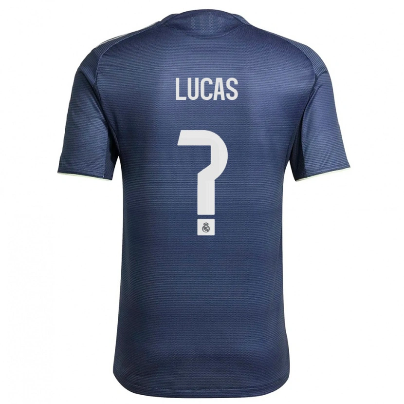 Danxen Enfant Maillot Nestor Lucas #0 Marine Argent Tenues Extérieur 2025/26 T-Shirt
