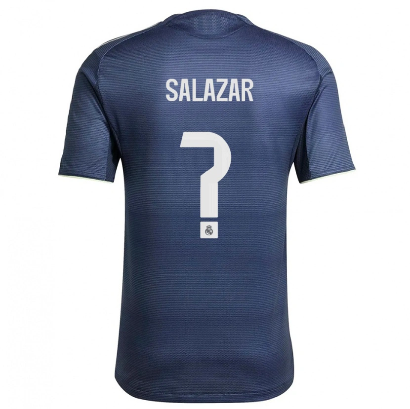 Danxen Enfant Maillot Isra Salazar #0 Marine Argent Tenues Extérieur 2025/26 T-Shirt