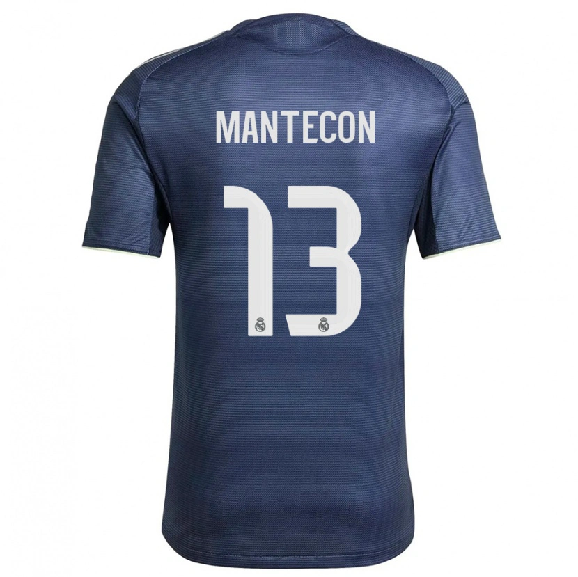 Danxen Enfant Maillot Hugo Mantecón #13 Marine Argent Tenues Extérieur 2025/26 T-Shirt