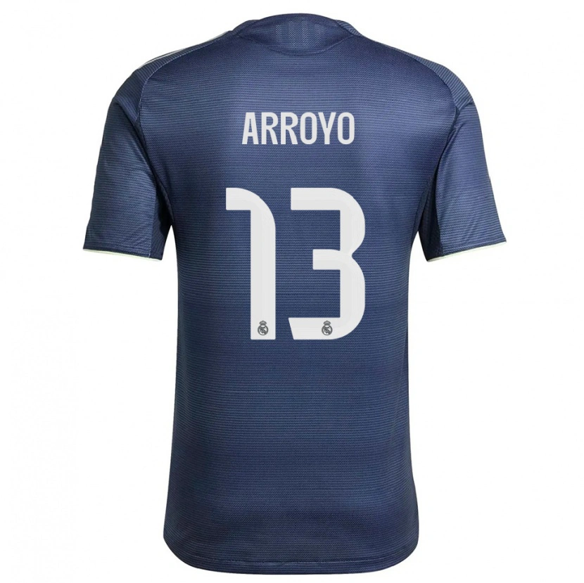 Danxen Enfant Maillot Diego Arroyo #13 Marine Argent Tenues Extérieur 2025/26 T-Shirt