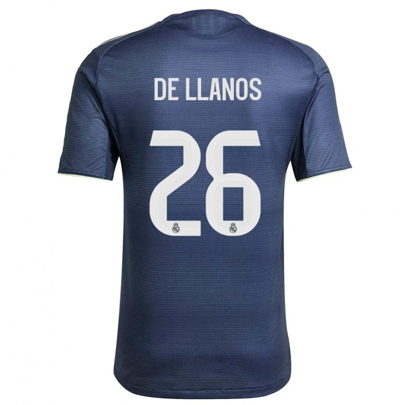 Danxen Enfant Maillot Hugo De Llanos #26 Marine Argent Tenues Extérieur 2025/26 T-Shirt
