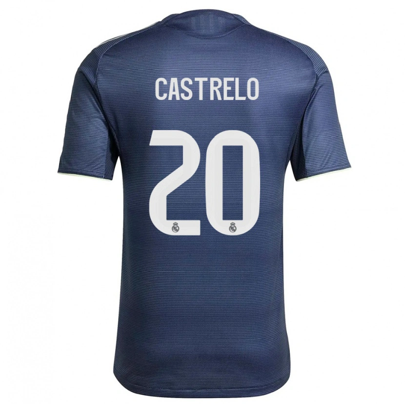 Danxen Enfant Maillot Gabri Castrelo #20 Marine Argent Tenues Extérieur 2025/26 T-Shirt