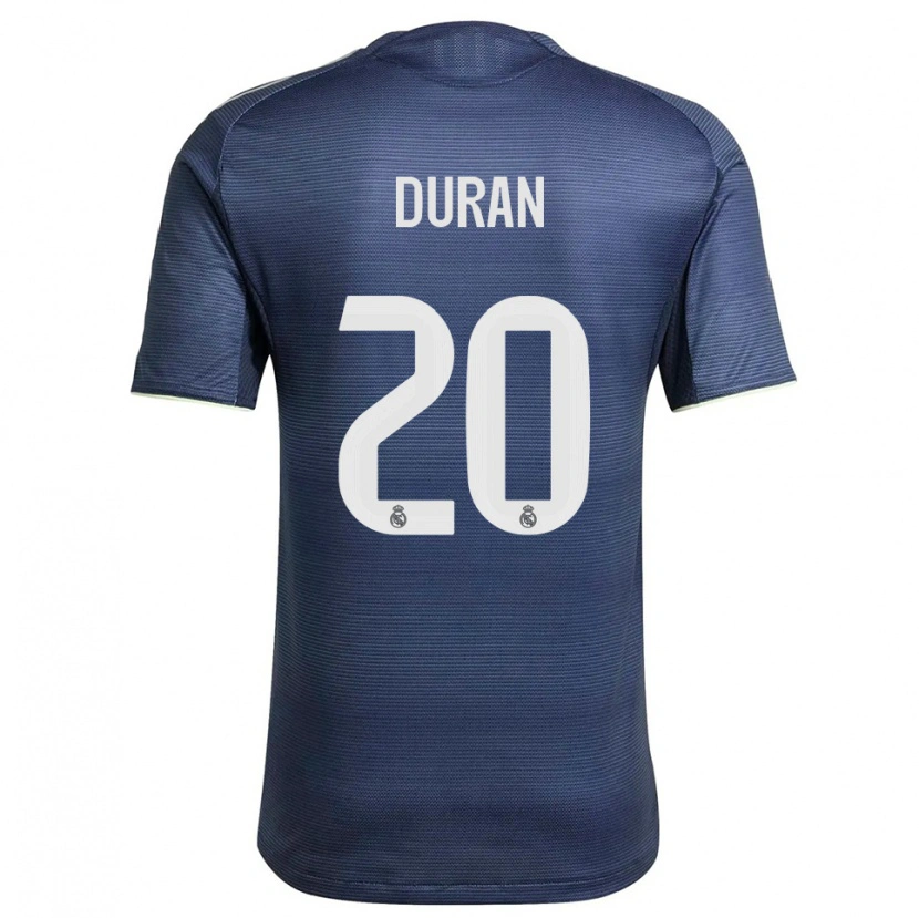 Danxen Enfant Maillot Pol Duran #20 Marine Argent Tenues Extérieur 2025/26 T-Shirt