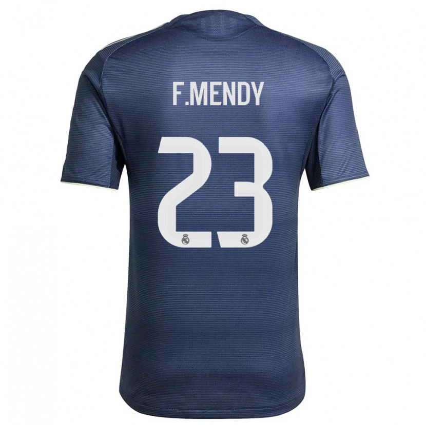 Danxen Enfant Maillot Ferland Mendy #23 Marine Argent Tenues Extérieur 2025/26 T-Shirt