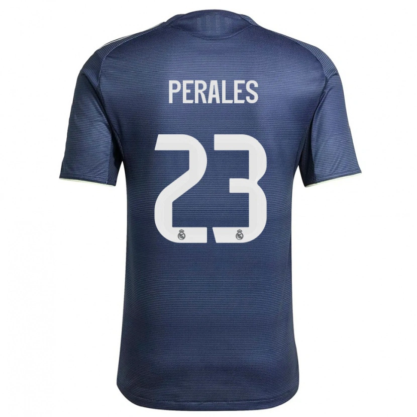Danxen Enfant Maillot Miguel Perales #23 Marine Argent Tenues Extérieur 2025/26 T-Shirt