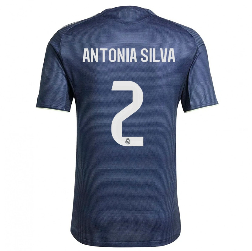 Danxen Enfant Maillot Antônia Silva #2 Marine Argent Tenues Extérieur 2025/26 T-Shirt