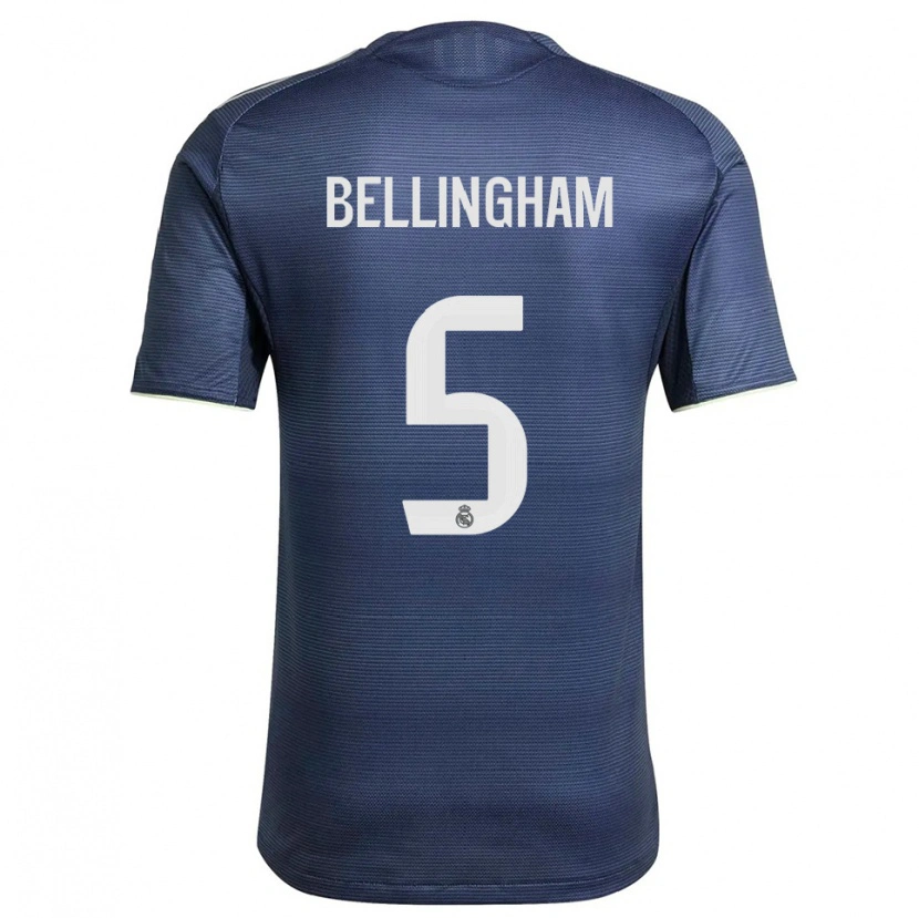 Danxen Enfant Maillot Jude Bellingham #5 Marine Argent Tenues Extérieur 2025/26 T-Shirt
