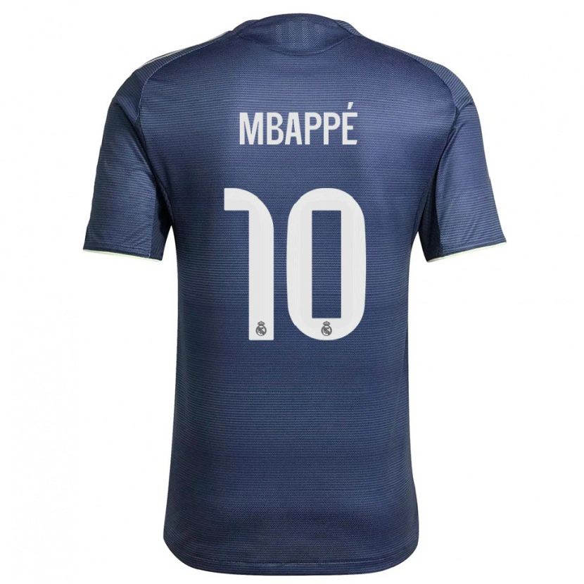 Danxen Enfant Maillot Kylian Mbappé #10 Marine Argent Tenues Extérieur 2025/26 T-Shirt
