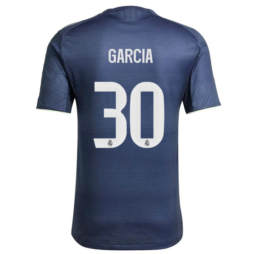 Danxen Enfant Maillot Gonzalo García #30 Marine Argent Tenues Extérieur 2025/26 T-Shirt