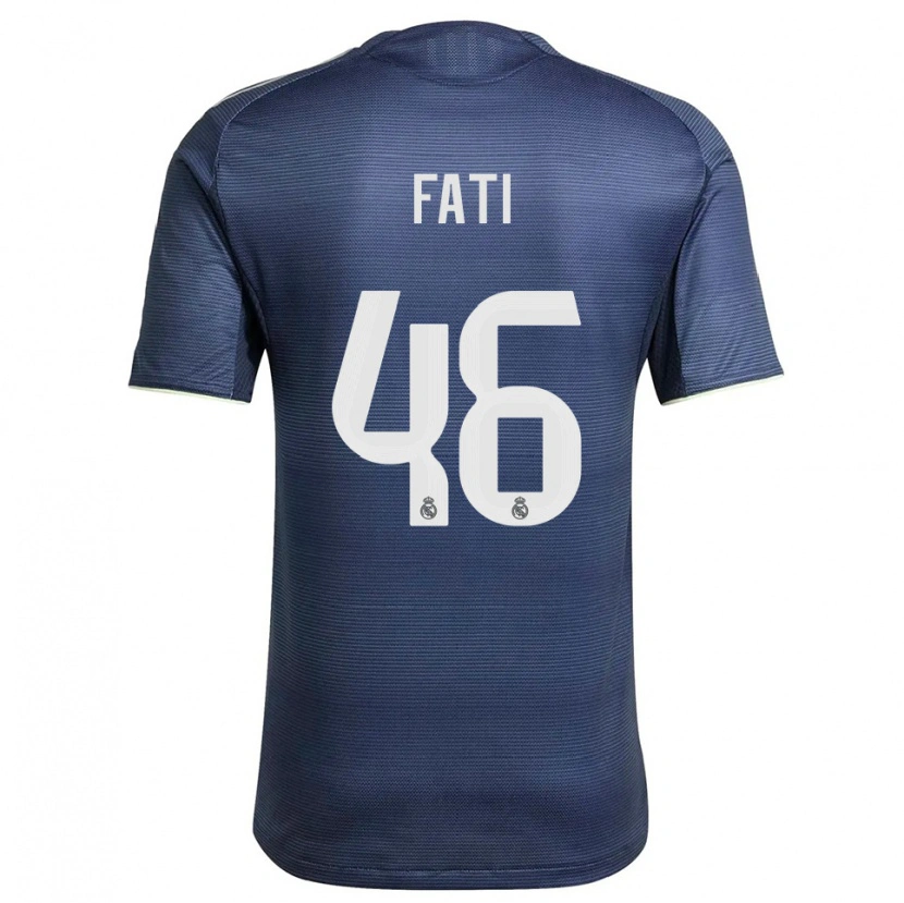 Danxen Enfant Maillot Lamini Fati #46 Marine Argent Tenues Extérieur 2025/26 T-Shirt
