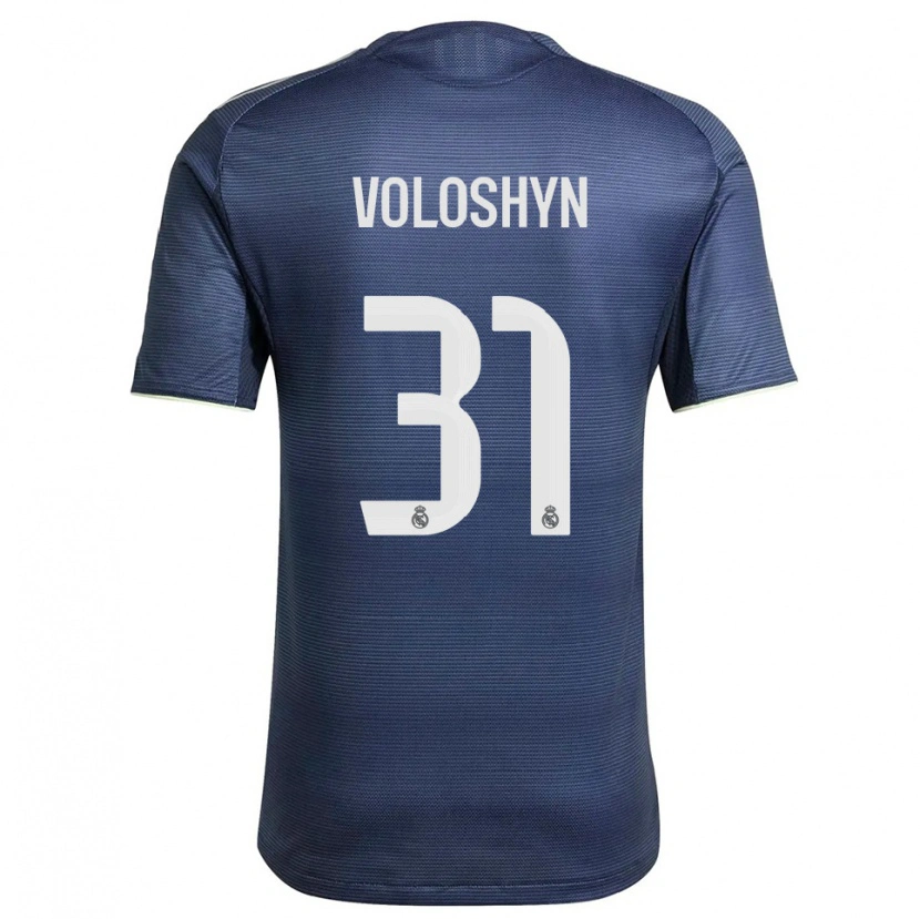 Danxen Enfant Maillot Ilya Voloshyn #31 Marine Argent Tenues Extérieur 2025/26 T-Shirt