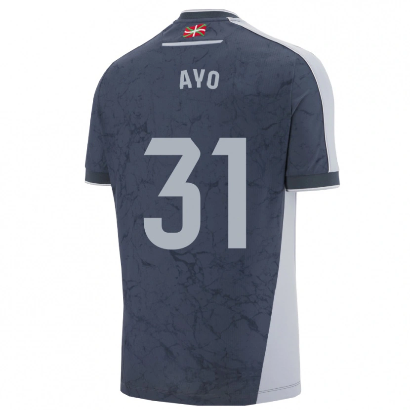 Danxen Enfant Maillot Unax Ayo #31 Bleu Foncé Blanc Tenues Extérieur 2025/26 T-Shirt