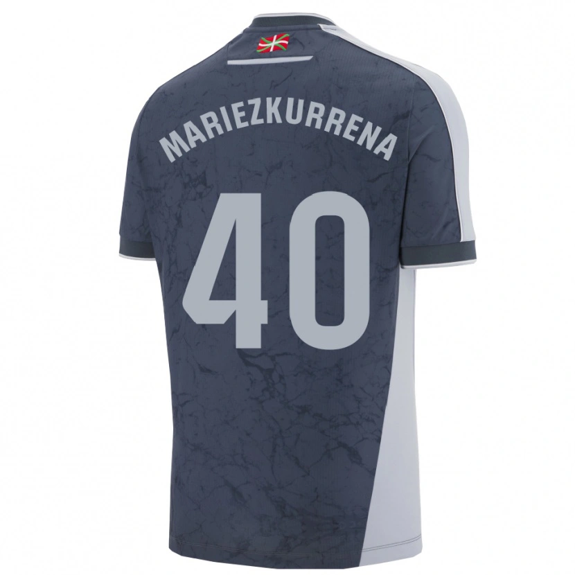 Danxen Enfant Maillot Arkaitz Mariezkurrena #40 Bleu Foncé Blanc Tenues Extérieur 2025/26 T-Shirt
