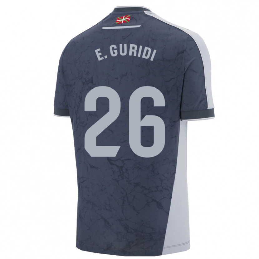 Danxen Enfant Maillot Elene Guridi #26 Bleu Foncé Blanc Tenues Extérieur 2025/26 T-Shirt