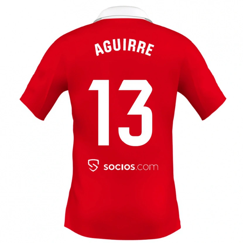 Danxen Enfant Maillot Yolanda Aguirre #13 Rouge Blanc Gris Tenues Extérieur 2025/26 T-Shirt