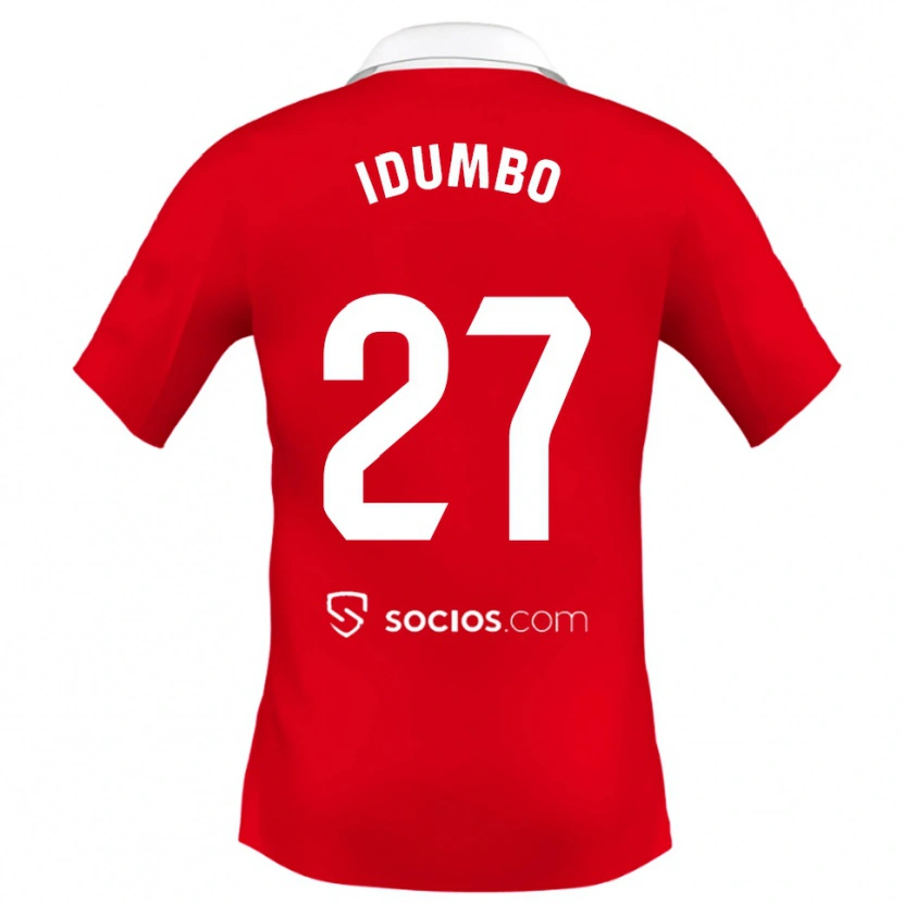 Danxen Enfant Maillot Stanis Idumbo #27 Rouge Blanc Gris Tenues Extérieur 2025/26 T-Shirt