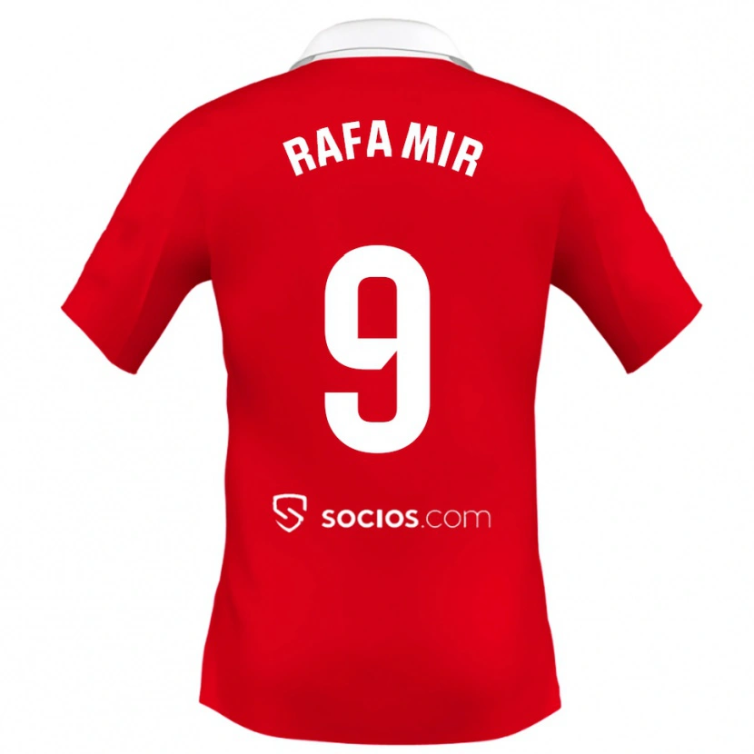 Danxen Enfant Maillot Rafa Mir #9 Rouge Blanc Gris Tenues Extérieur 2025/26 T-Shirt
