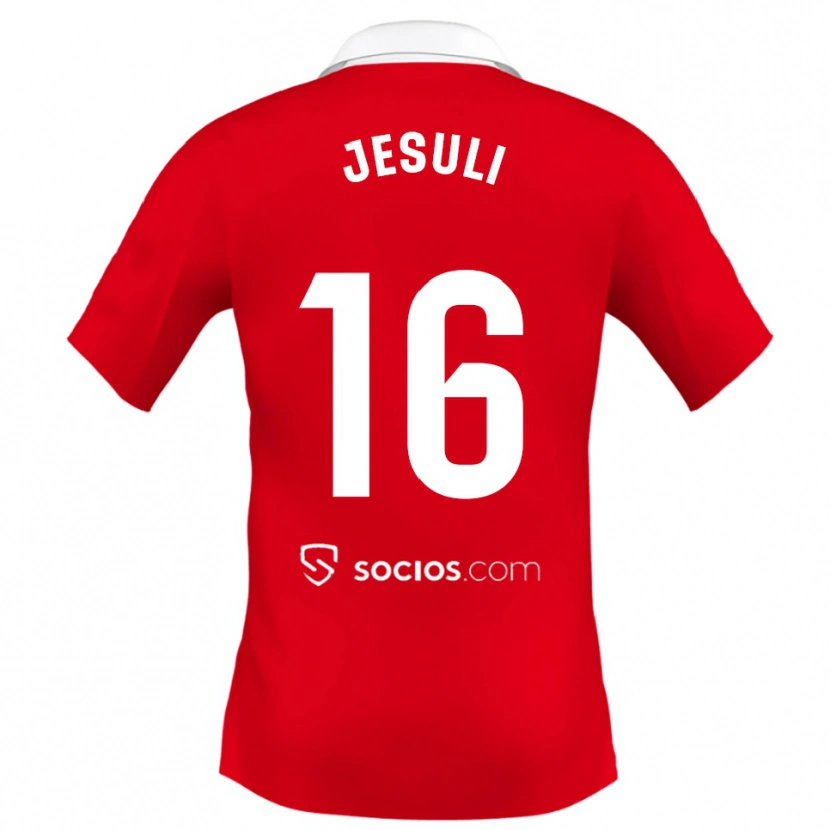 Danxen Enfant Maillot Jesuli #16 Rouge Blanc Gris Tenues Extérieur 2025/26 T-Shirt