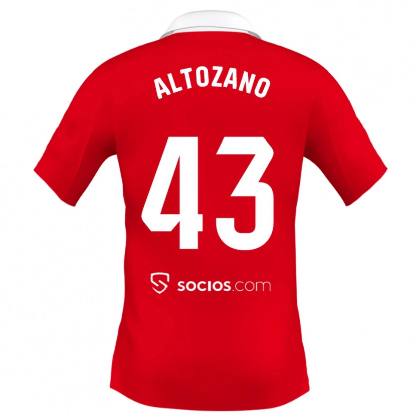 Danxen Enfant Maillot Edu Altozano #43 Rouge Blanc Gris Tenues Extérieur 2025/26 T-Shirt