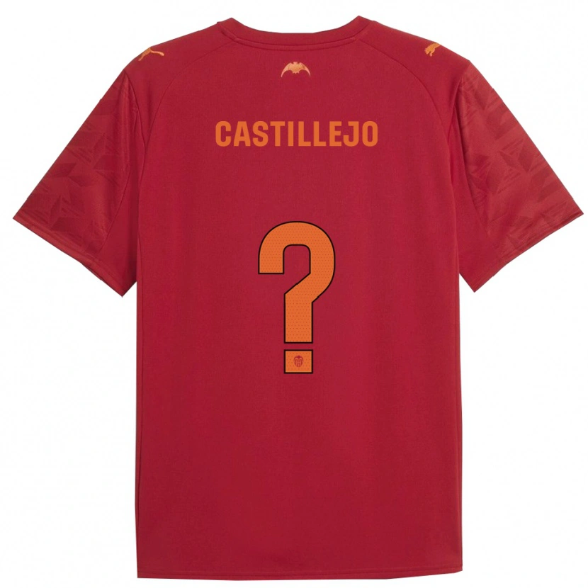 Danxen Enfant Maillot Samu Castillejo #0 Rouge Orange Tenues Extérieur 2025/26 T-Shirt