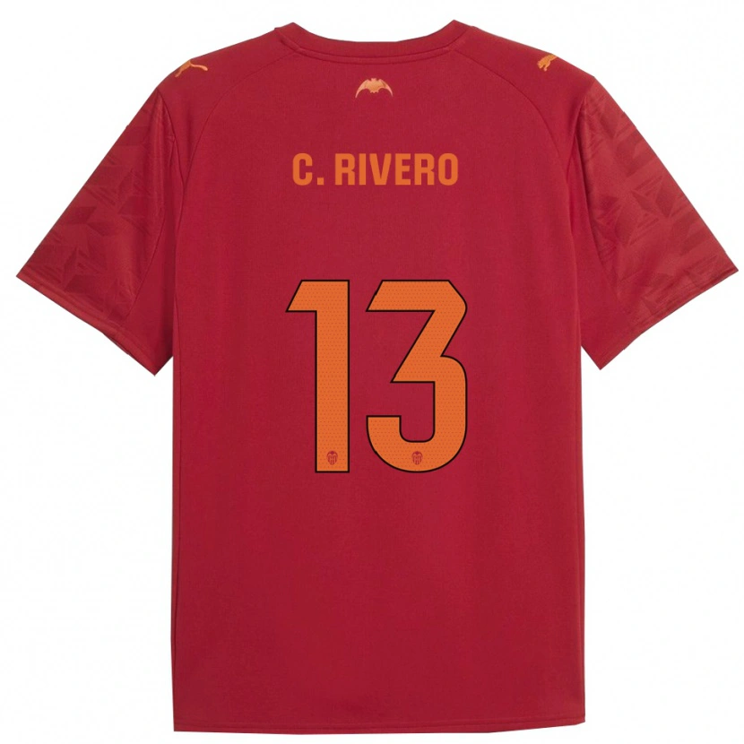 Danxen Enfant Maillot Cristian Rivero #13 Rouge Orange Tenues Extérieur 2025/26 T-Shirt