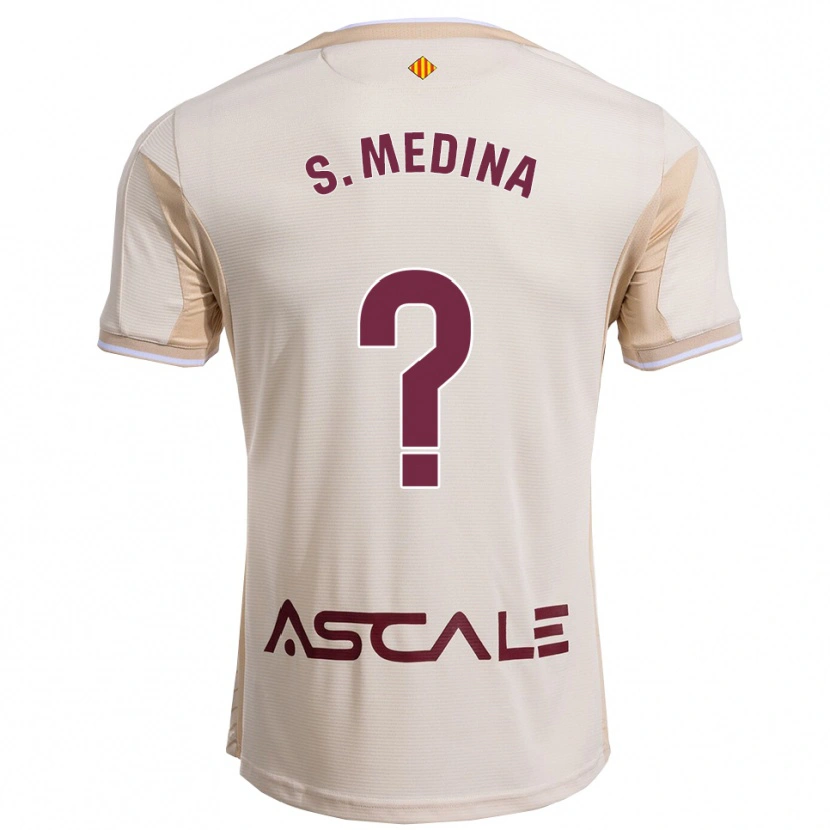Danxen Enfant Maillot Sara Medina Hidalgo #0 Blanc Cassé Bourgogne Tenues Extérieur 2025/26 T-Shirt