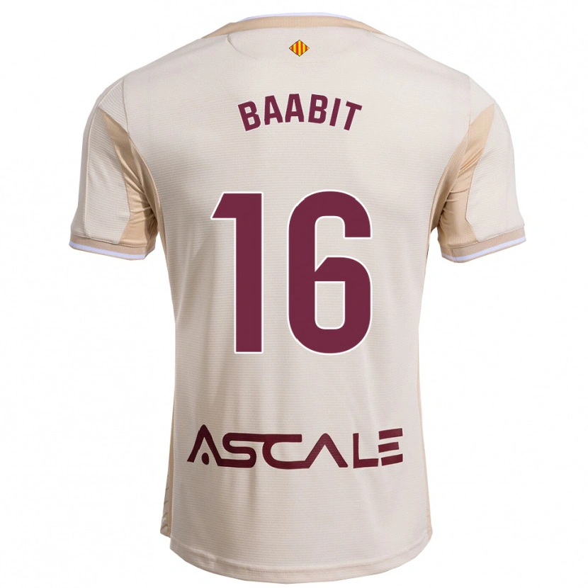 Danxen Enfant Maillot Adam Baabit #16 Blanc Cassé Bourgogne Tenues Extérieur 2025/26 T-Shirt