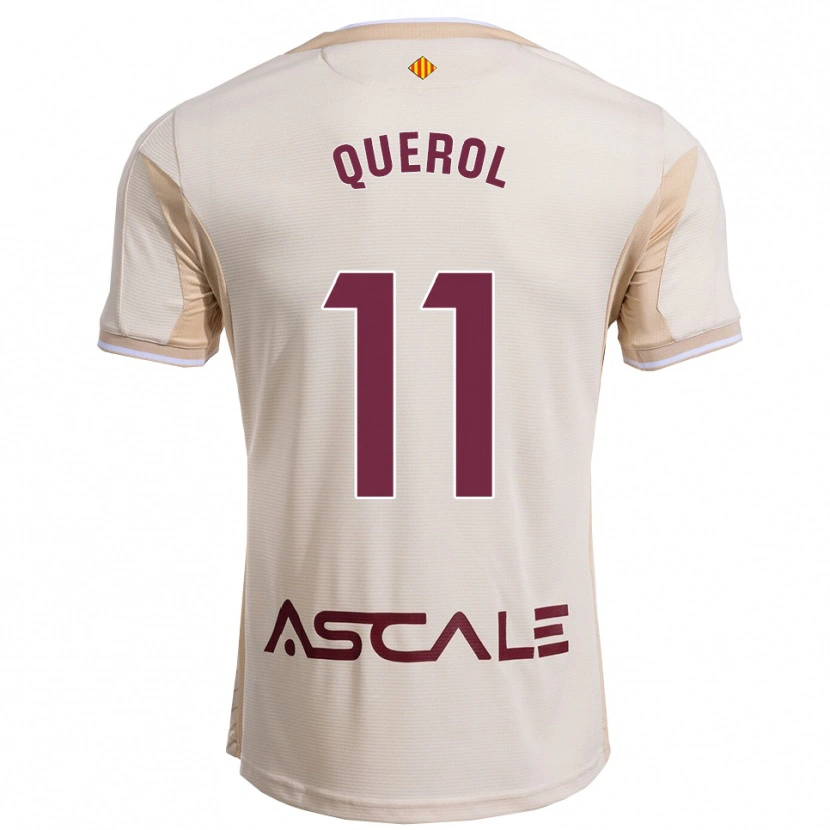 Danxen Enfant Maillot Marta Querol Gil #11 Blanc Cassé Bourgogne Tenues Extérieur 2025/26 T-Shirt
