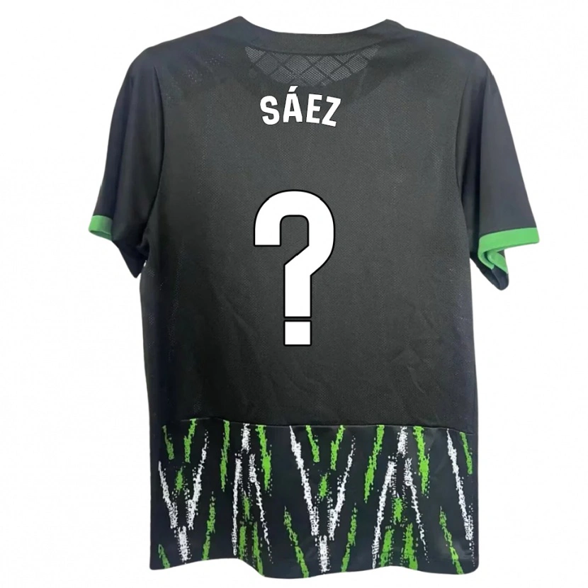 Danxen Enfant Maillot Carlos Christodoulides Sáez #0 Noir Vert Tenues Extérieur 2025/26 T-Shirt