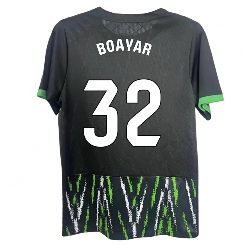 Danxen Enfant Maillot Adam Boayar #32 Noir Vert Tenues Extérieur 2025/26 T-Shirt