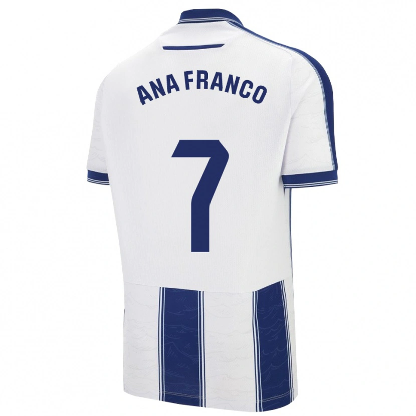 Danxen Enfant Maillot Ana Franco #7 Marine Blanc Tenues Extérieur 2025/26 T-Shirt