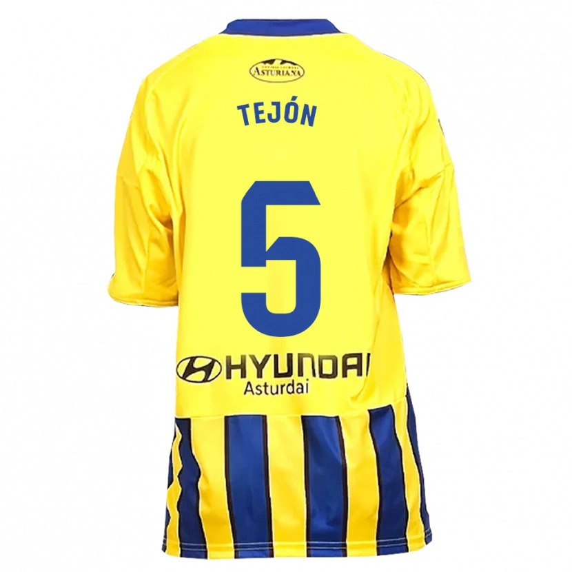 Danxen Enfant Maillot Diego Tejón #5 Jaune Bleu Tenues Extérieur 2025/26 T-Shirt