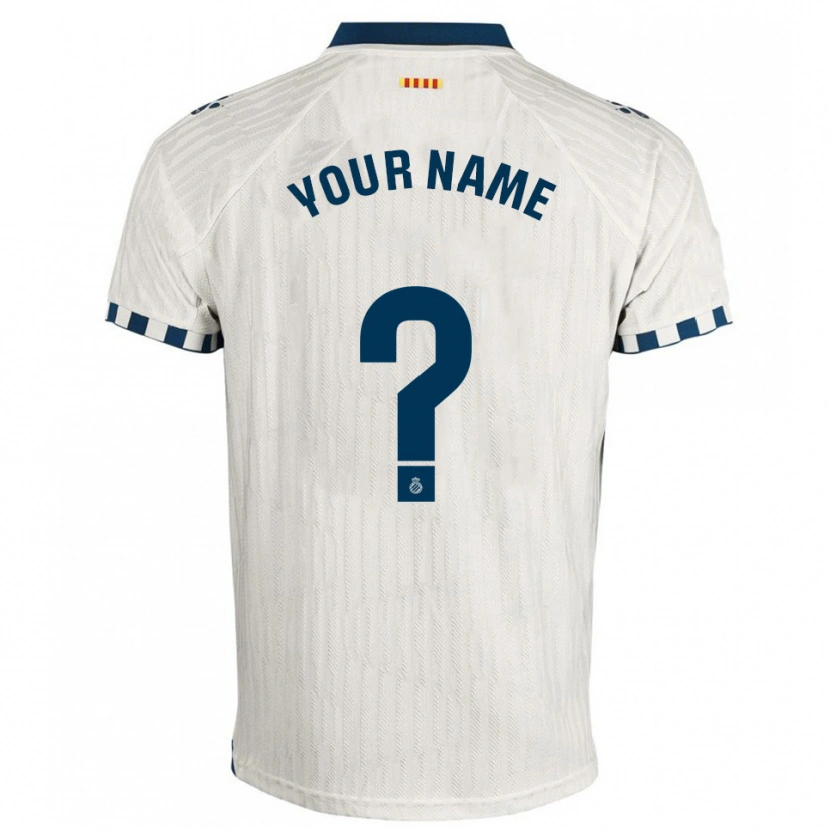 Danxen Enfant Maillot Votre Nom #0 Blanc Bleu Tenues Extérieur 2025/26 T-Shirt