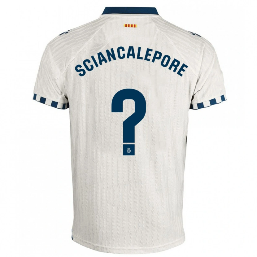 Danxen Enfant Maillot Mateo Sciancalepore #0 Blanc Bleu Tenues Extérieur 2025/26 T-Shirt