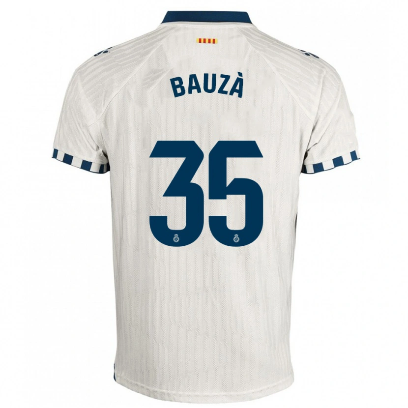Danxen Enfant Maillot Rafel Bauzà #35 Blanc Bleu Tenues Extérieur 2025/26 T-Shirt