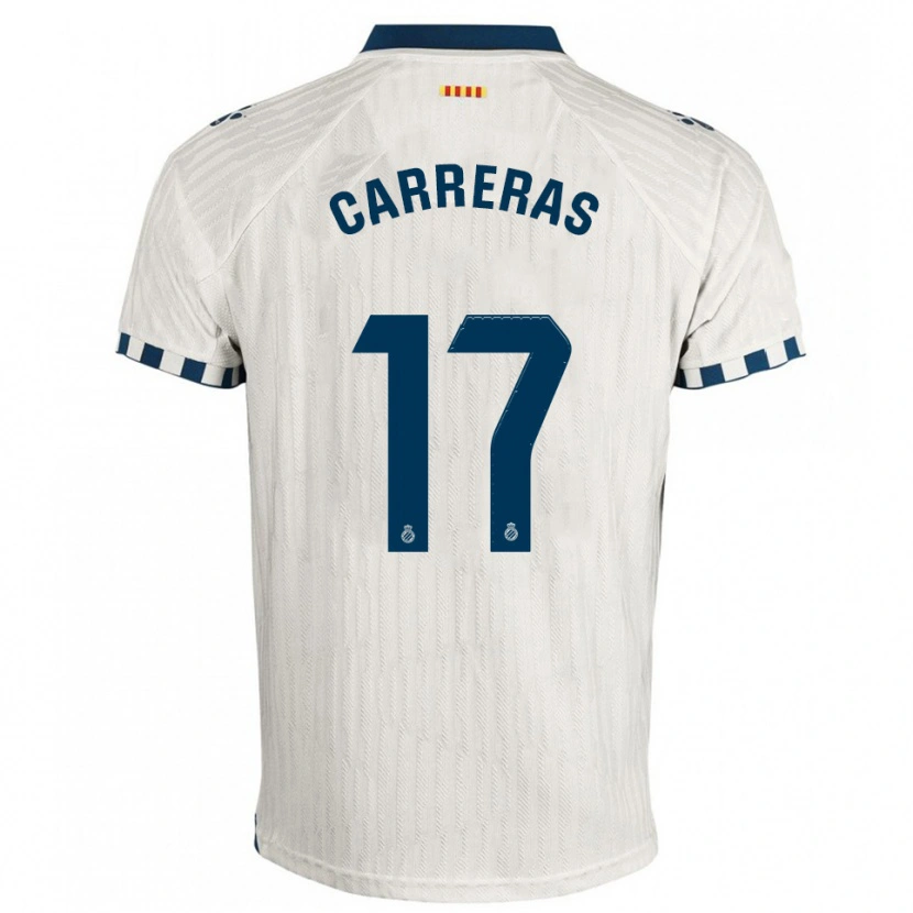 Danxen Enfant Maillot Jofre Carreras #17 Blanc Bleu Tenues Extérieur 2025/26 T-Shirt