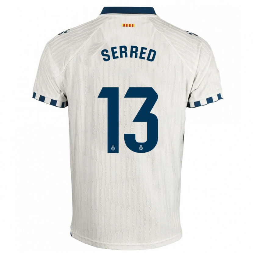 Danxen Enfant Maillot Llorenç Serred #13 Blanc Bleu Tenues Extérieur 2025/26 T-Shirt