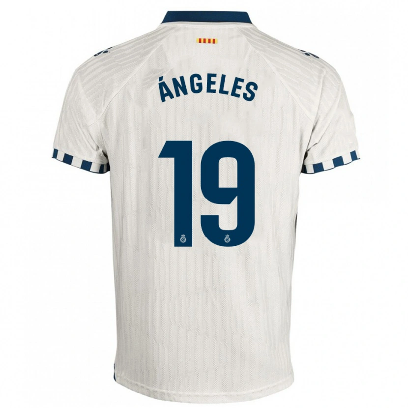 Danxen Enfant Maillot Ángeles Del Álamo Sánchez #19 Blanc Bleu Tenues Extérieur 2025/26 T-Shirt
