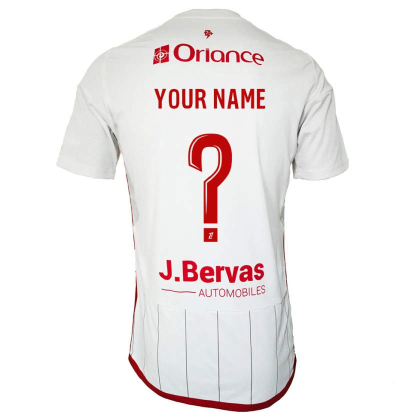 Danxen Enfant Maillot Votre Nom #0 Blanc Rouge Tenues Extérieur 2025/26 T-Shirt