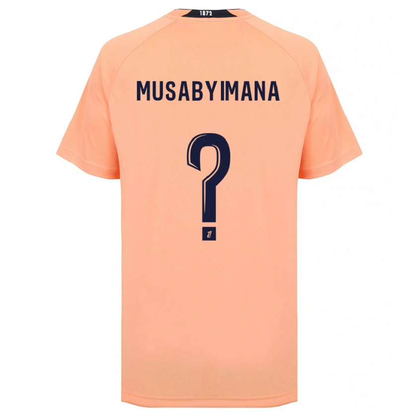 Danxen Enfant Maillot Thierry Musabyimana #0 Orange Bleu Marine Tenues Extérieur 2025/26 T-Shirt