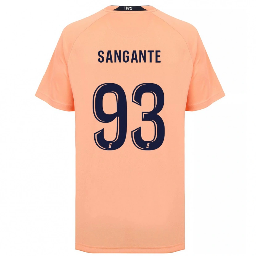 Danxen Enfant Maillot Arouna Sangante #93 Orange Bleu Marine Tenues Extérieur 2025/26 T-Shirt