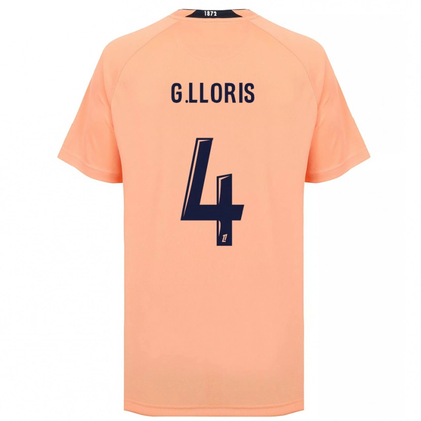 Danxen Enfant Maillot Gautier Lloris #4 Orange Bleu Marine Tenues Extérieur 2025/26 T-Shirt